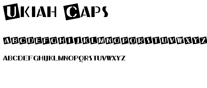 Ukiah Caps font